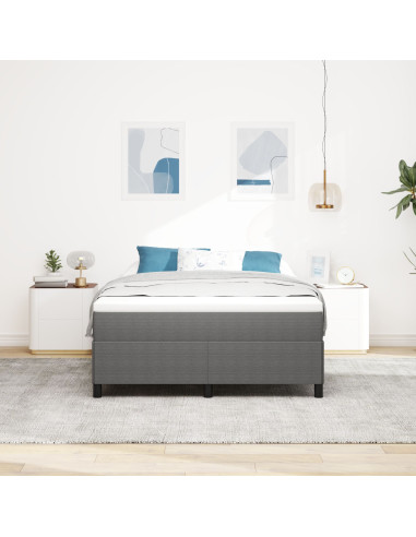 Letto a molle Grigio chiaro 160 x 200 cm Velluto