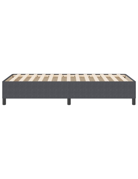 Struttura Letto Grigio Scuro 90x190 cm in Tessuto A Costine