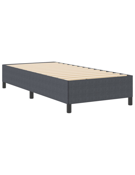 Struttura Letto Grigio Scuro 90x190 cm in Tessuto A Costine