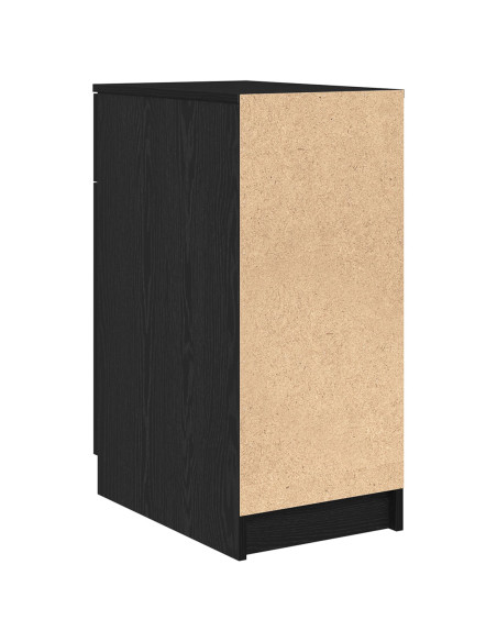 Armadio Scrivania  in Rovere Nero - 33x50x75 cm - Realizzato in Legno Ingegnerizzato