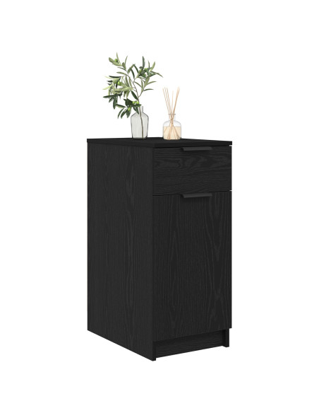 Armadio Scrivania  in Rovere Nero - 33x50x75 cm - Realizzato in Legno Ingegnerizzato