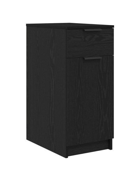 Armadio Scrivania  in Rovere Nero - 33x50x75 cm - Realizzato in Legno Ingegnerizzato
