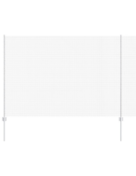 Recinzione in Rete Saldato  con 22 Post U Argento 1.6x25 m Acciaio