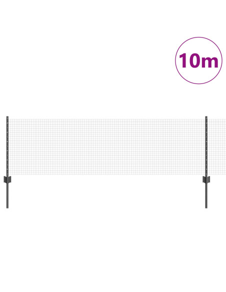 Recinzione in filo saldato  con 5 post U Grigia 0.6x10 m Acciaio