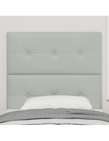 Testiera con testiera Grigio chiaro 100 cm Pelle Sintetica