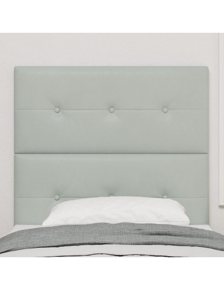 Testiera  Imbottita Grigio Chiaro 100 cm in Velluto