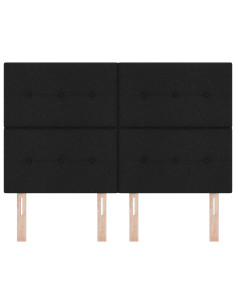 Testiera con testiera Nero 144 cm Pelle Sintetica