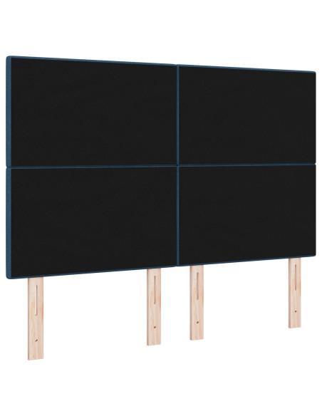 Testiera con testiera Blu 160 cm Pelle Sintetica