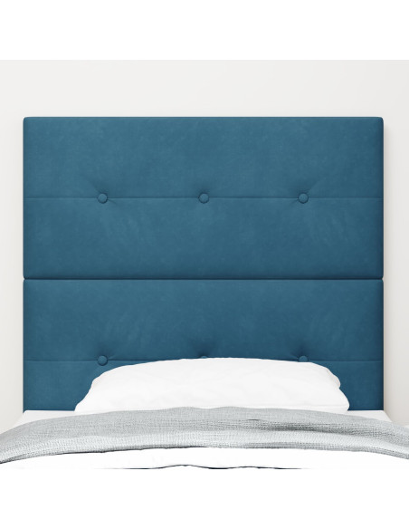 Testiera  Button Tufted Blu Scuro 100 cm in Velluto