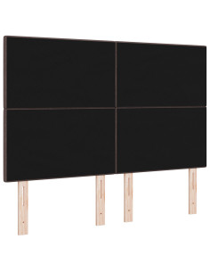 Testiera con testiera Marrone Scuro 144 cm Pelle Sintetica 2