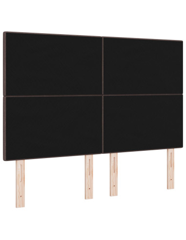 Testiera con testiera Marrone Scuro 144 cm Pelle Sintetica