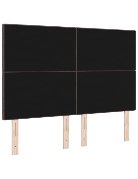 Testiera con testiera Marrone Scuro 144 cm Pelle Sintetica