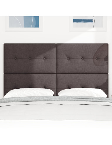 Testiera con testiera Marrone Scuro 144 cm Pelle Sintetica