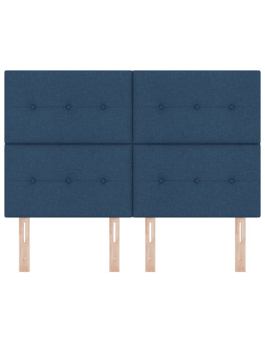 Testiera con testiera Blu 144 cm Pelle Sintetica