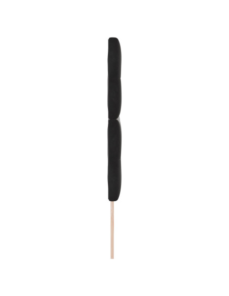 Testiera  Imbottita con Bottoni Nera 140 cm in Velluto