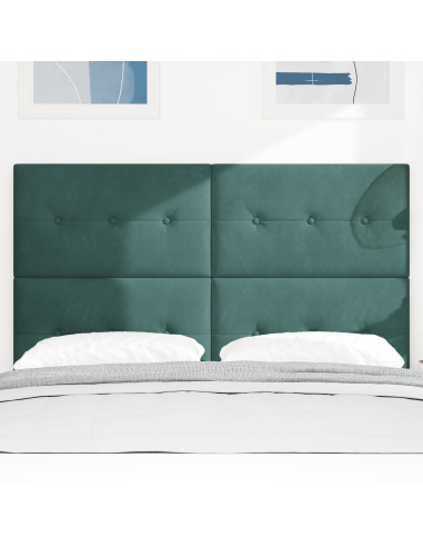 Testiera con testiera Verde Scuro 144 cm Pelle Sintetica