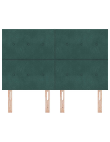 Testiera con testiera Verde Scuro 144 cm Pelle Sintetica