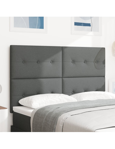 Testiera con testiera Grigio scuro 160 cm Pelle Sintetica