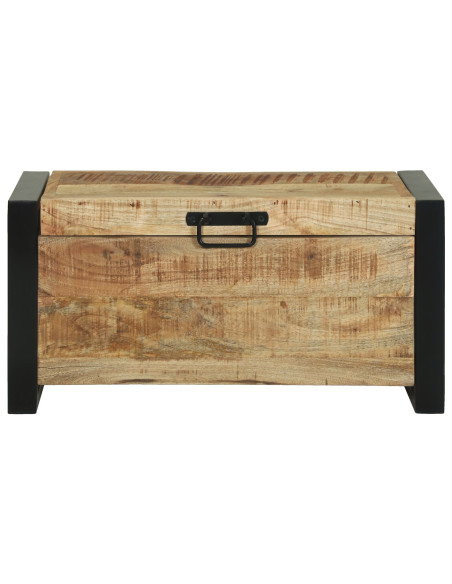 Bauli di stoccaggio  60x30x30cm in legno massello di mango e metallo
