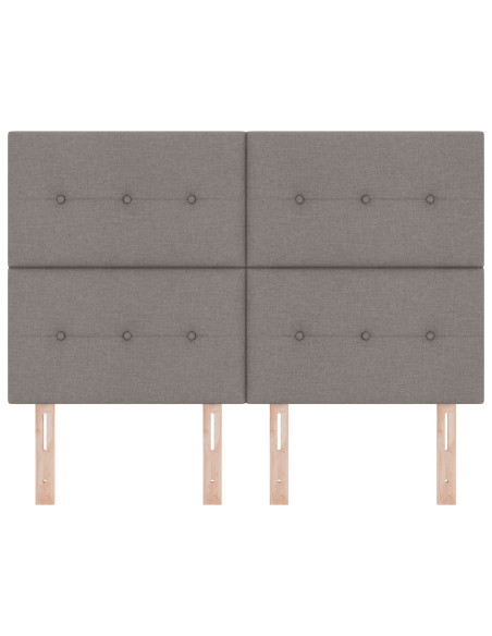 Testiera  Button Tufted Tortora 160 cm Tessuto