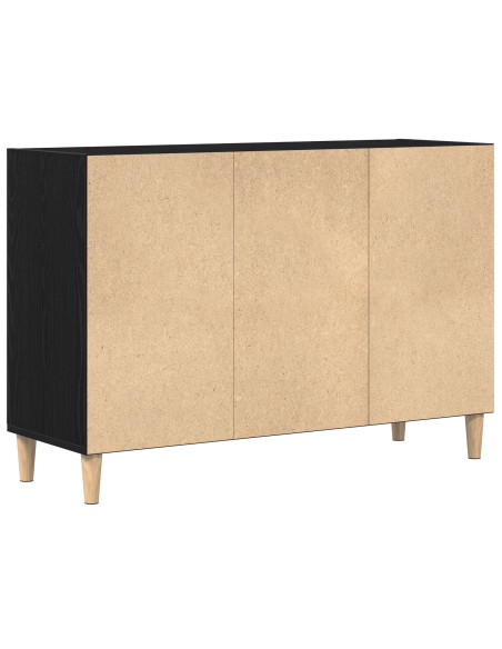 Credenza  Nero Rovere 103,5x35x70 cm in Legno ingegnerizzato