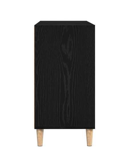 Credenza  Nero Rovere 103,5x35x70 cm in Legno ingegnerizzato
