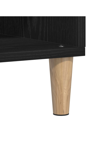 Credenza  Nero Rovere 103,5x35x70 cm in Legno ingegnerizzato