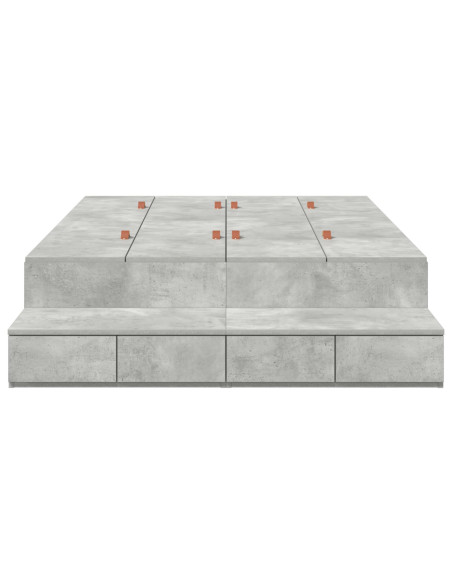 Struttura Letto  Grigio cemento 120x200 cm