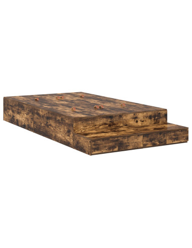 Struttura letto con contenitore con cassetto Rovere fumé 120 cm