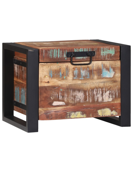 Bauli di stoccaggio  40x30x30cm in legno massello di recupero e metallo