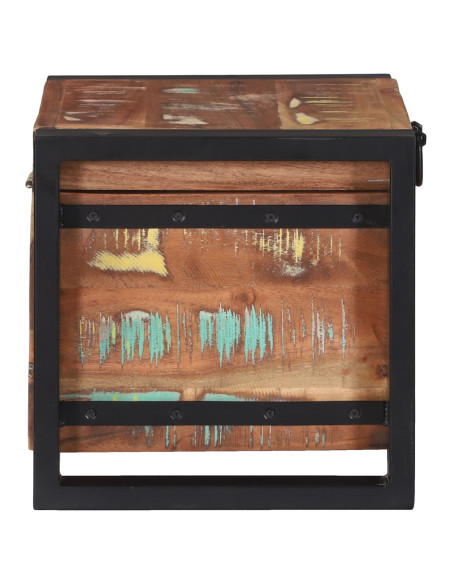Bauli di stoccaggio  40x30x30cm in legno massello di recupero e metallo