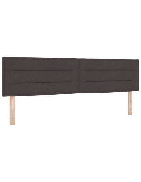Letto Box Spring con Materasso Marrone Scuro 180x200 cm Tessuto