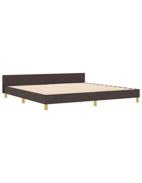 Struttura Letto  Marrone Scuro 200x200 cm in Tessuto