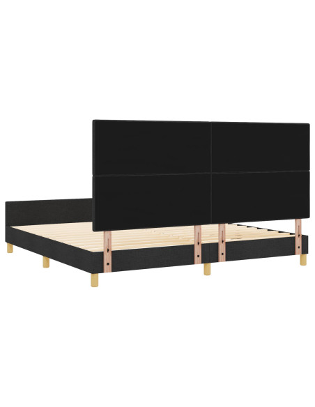 Letto  Nero 200x200 cm in Tessuto