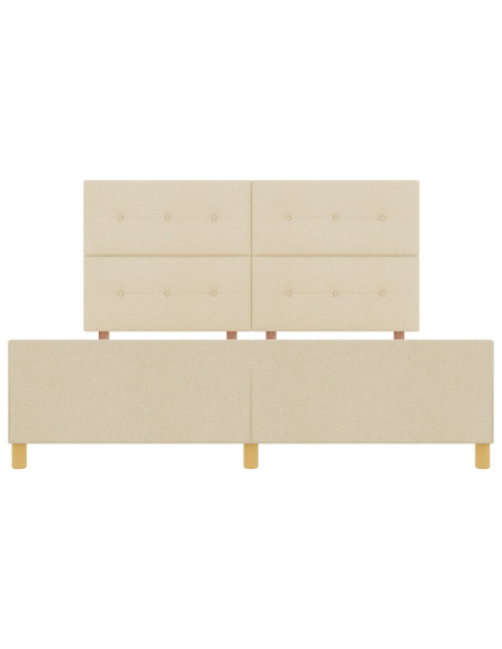 Struttura del letto con testiera Crema 180 x 200 cm Tessuto
