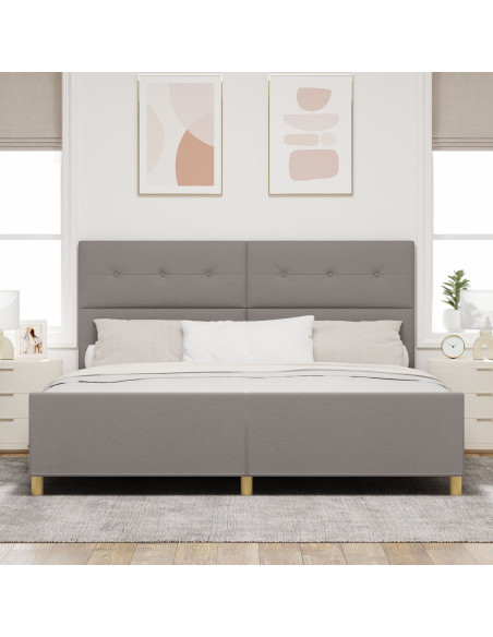 Struttura letto  Tortora 200x200 cm in tessuto