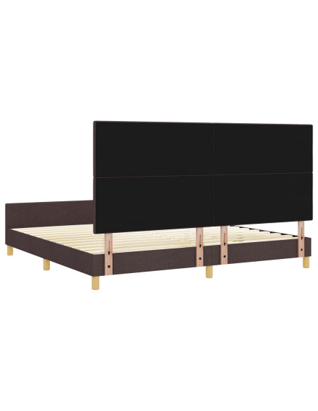 Struttura Letto  Marrone Scuro 200x200 cm in Tessuto