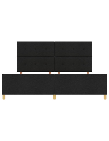 Letto  Nero 200x200 cm in Tessuto