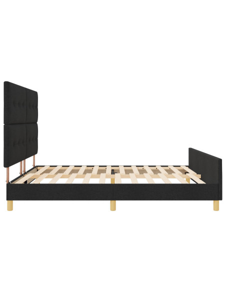 Letto  Nero 200x200 cm in Tessuto