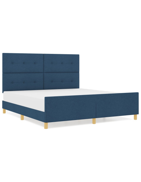 Struttura del letto Blu 180x200 cm Tessuto