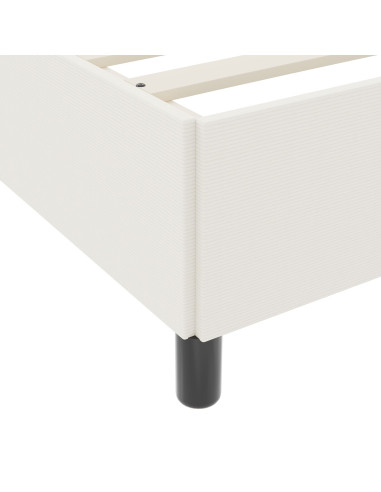 Letto a molle Crema 140 x 200 cm Velluto