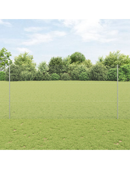 Pali di recinzione  22 pezzi U-Channel 150 cm Acciaio zincato, Recinzione Esagonale  1.5x50 m Acciaio zincato