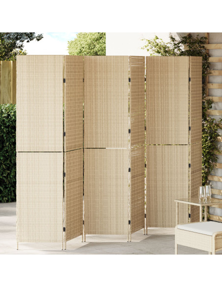 Divisore  Beige Legno Grande Pieghevole Divisore per Stanze
