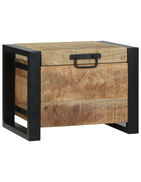 Bauli di stoccaggio  40x30x30cm in legno massello di mango e metallo