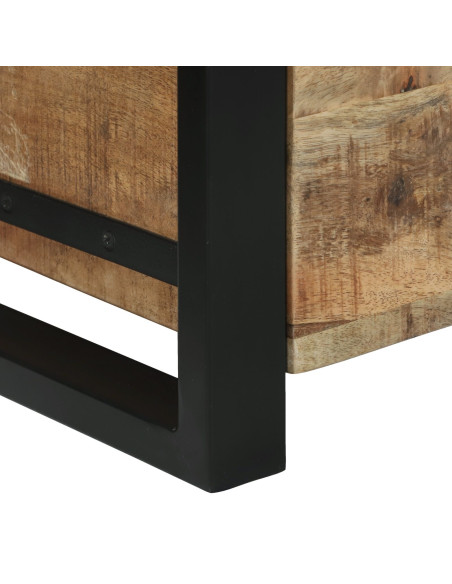 Bauli di stoccaggio  40x30x30cm in legno massello di mango e metallo