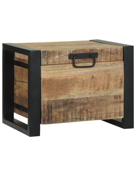 Bauli di stoccaggio  40x30x30cm in legno massello di mango e metallo