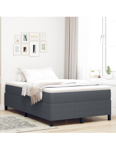 Letto a molle Grigio scuro 120 x 200 cm Velluto 2