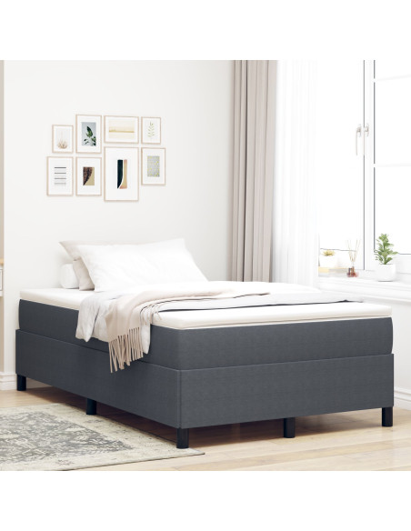 Letto a molle Grigio scuro 120 x 200 cm Velluto