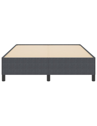 Letto a molle Grigio scuro 140 x 190 cm Velluto