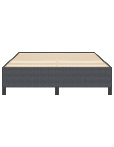 Letto a molle Grigio scuro 140 x 200 cm Velluto